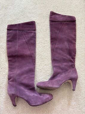 Diesel Plum Suede Tall Boots